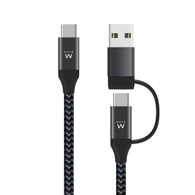 EWENT EW9918 Cable de carga usb C a usbAB 2 en 1